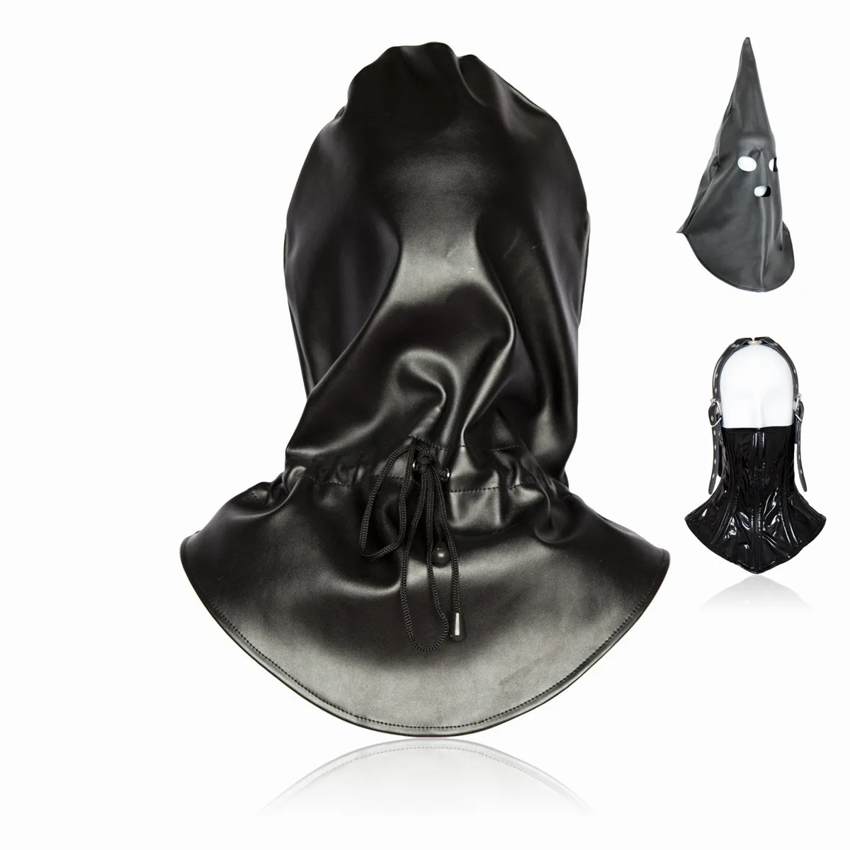 Sensory Deprivation Gimp Bandage Leather Mask Hood for Masquerade Halloween Mardi Gras Alien Supper Hero Easter Nightclub Party halloween hand decoration