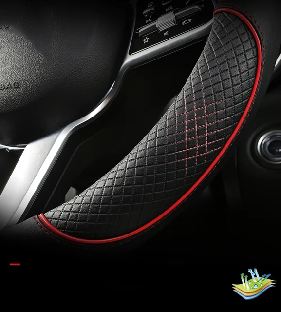 ZIVACATE Microfiber Leather Car Steering Wheel Cover Universal Anti-Slip Car Accessories For Men