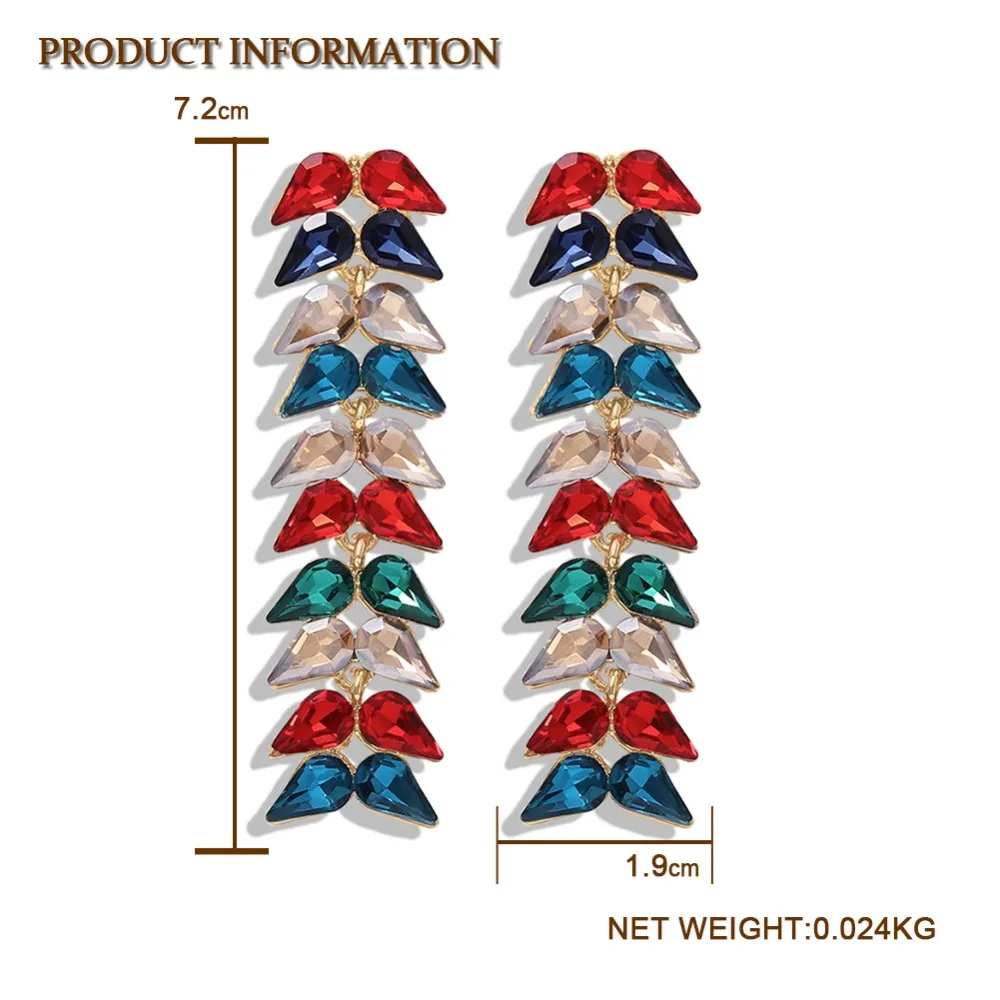 Dvacaman, цветные Кристальные Висячие серьги для женщин, очаровательные Стразы, серьги в форме сердца, новинка, модные ювелирные изделия, свадебные, вечерние