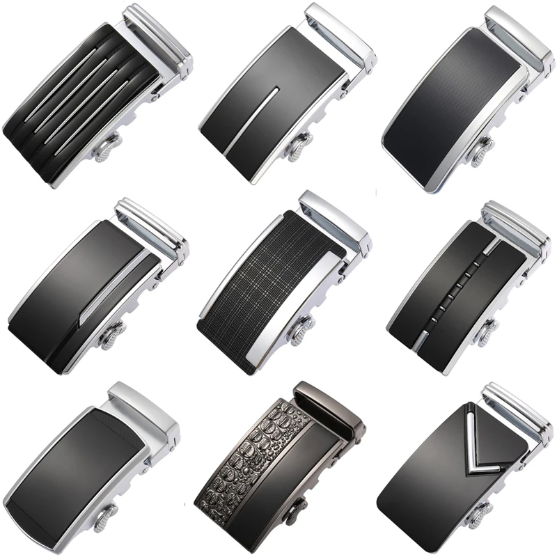 Flash Deal Fashion Men's Business Alloy Automatic Buckle Unique Men Plaque Belt Buckles 3.5cm Ratchet Men Apparel Accessories LY125-0185