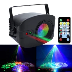 Projecteur Laser Disco Led de noël 52 motifs, commande vocale de musique, lampe à effet de scène pour mariage, décoration de fête KTV 