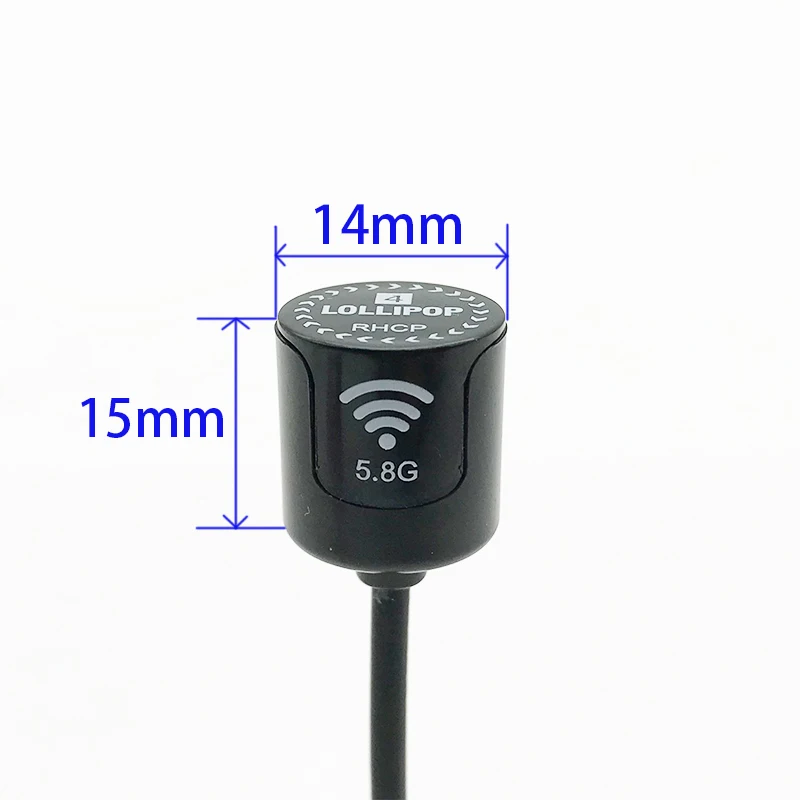 H12718f65a30a44cd886f046b48a2e810N New Lollipop 4 Smaller and lighter 5.8G 2.5dBi Gain RHCP Antenna SMA RP-SMA MMCX UFL Connector For RC FPV Racing Drone Model