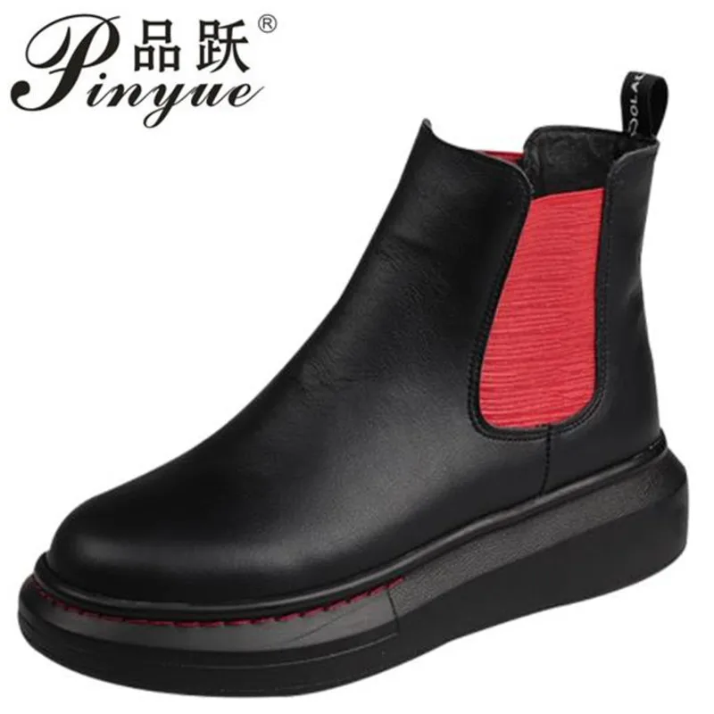 

2019 Round Toe Elastic Band Mixed Colors Personality Pu Leather Women Short Boots New Spring Autumn Fashion Tide boots
