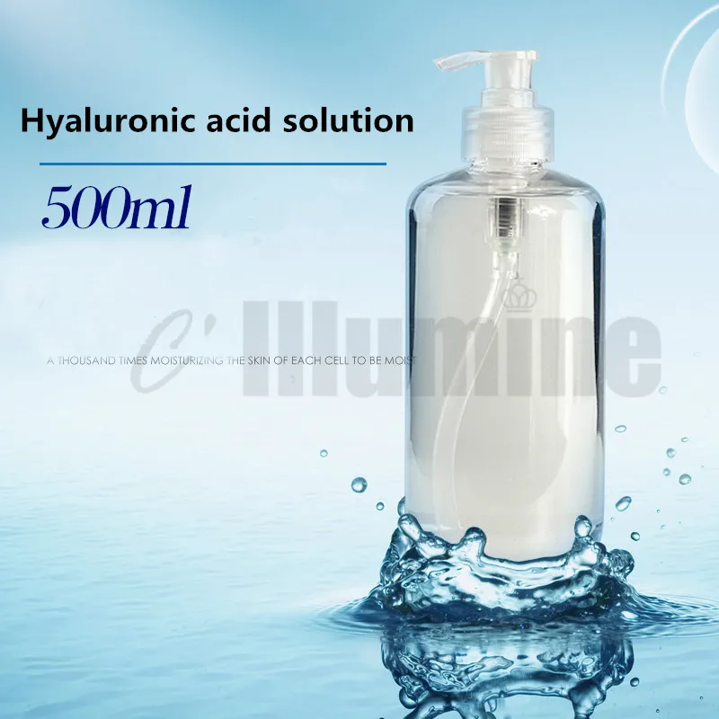 

Hyaluronic Acid Facial Essence Solution 500ml Lock Water Moisturize Brighten Skin Tone