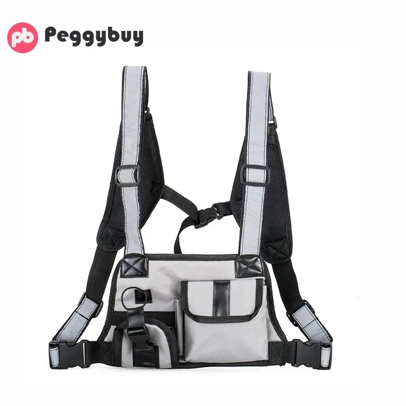 

Hip Hop Nylon Reflective Strap Waist Packs Women Men Vest Chest Rig Bags Travel Outdoor Sports Rig Bags Fashion Dropshipping