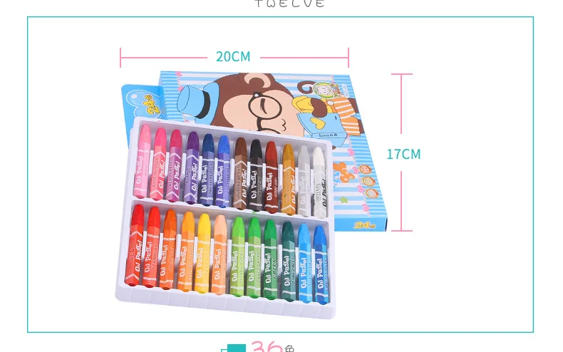 Hot Sales Creative-Children Crayon Environmentally Friendly Crayon Students Fine Art Graffiti Drawing Pen Oil Painting Pen Custo