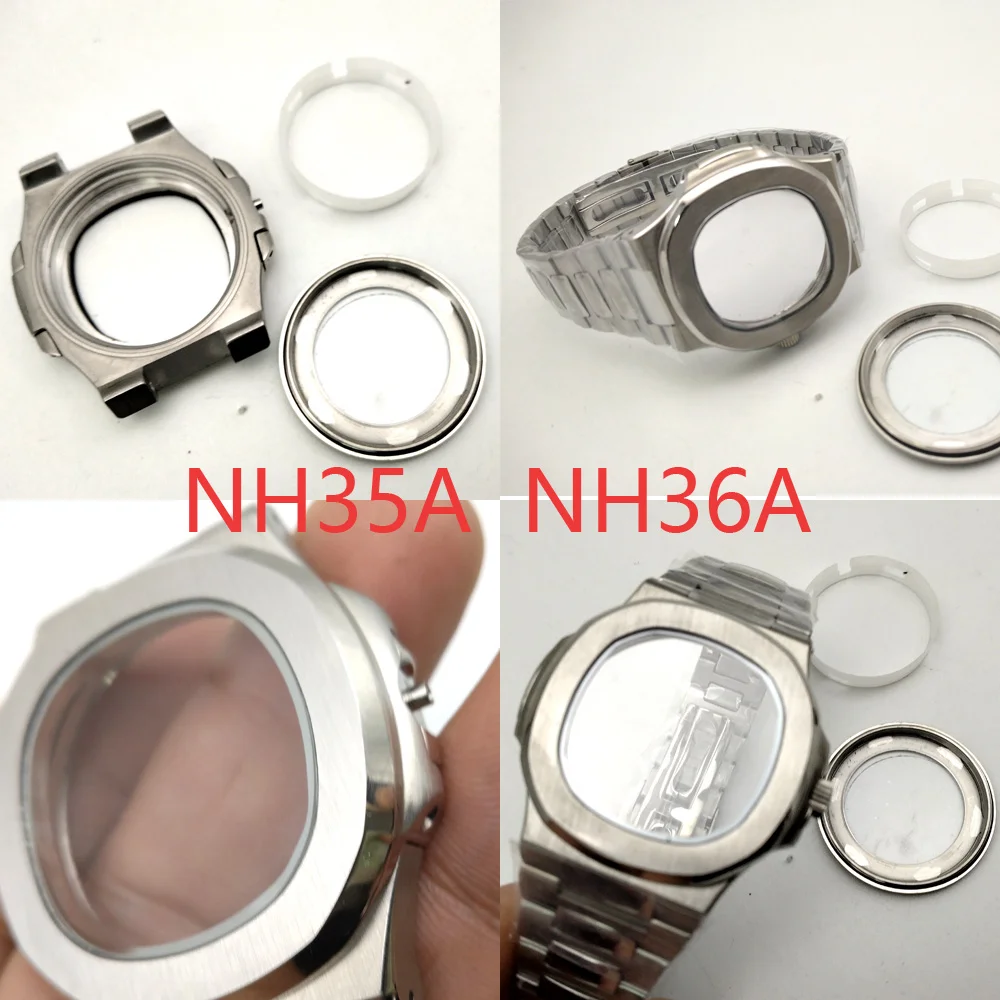 

Substitute Nautilus watch Seiko NH35A/NH36 movement modification accessories hundred watch shell up to steel shell kit