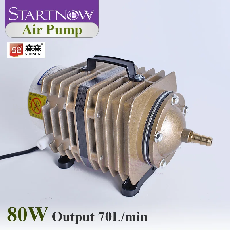 

Electromagnetic Air Compressor 70L/Min ACO-005 SUNSUN Air Pump 80W With Check Valve Air Stone Water Pipe For Fish Farming