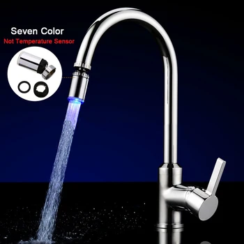 

LED Aerators Water Faucet Tap Heads 360 Degree Adjustable Kitchen Temperature Sensor 3 Colors Changing RGB Glow Bathroom Nozzle
