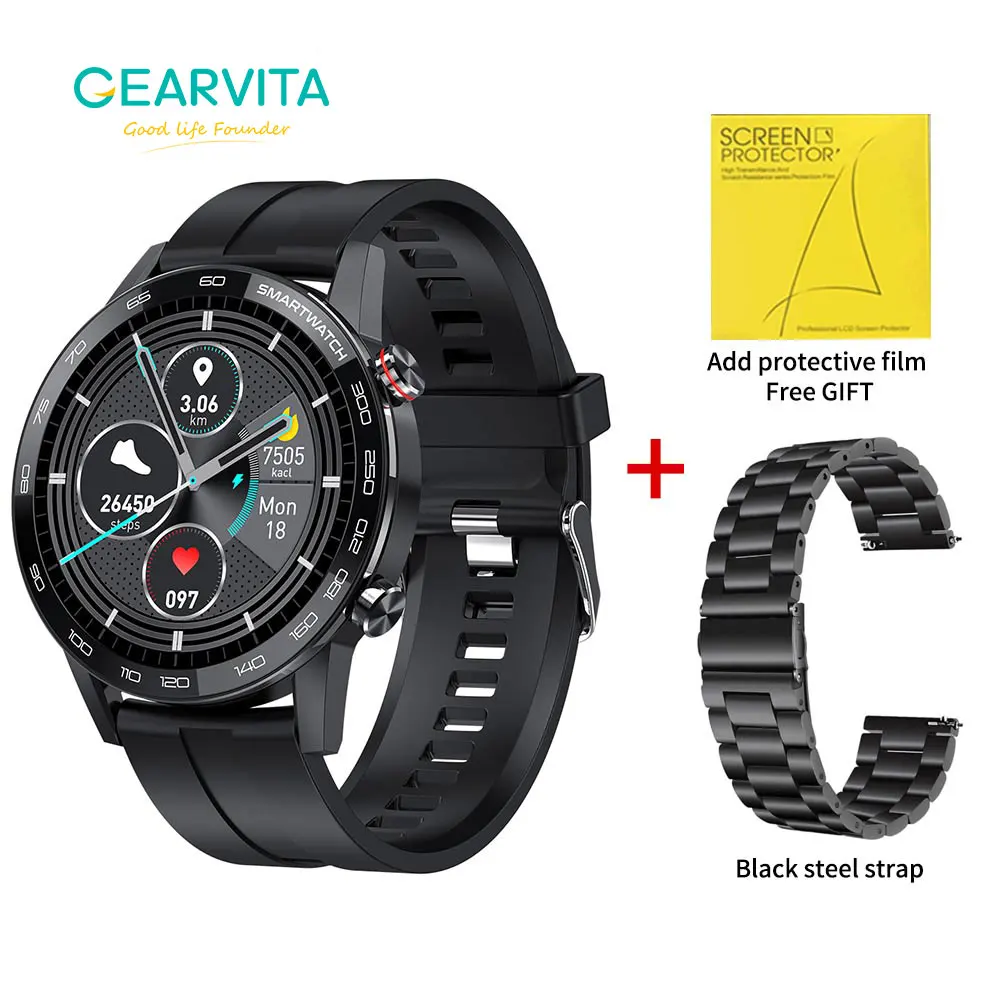 

Gearvita New L16 Smart Watch ECG Blood Pressure Blood Oxygen 360*360IPS IP68 Waterproof fitness Band VS L13 SmartWatch