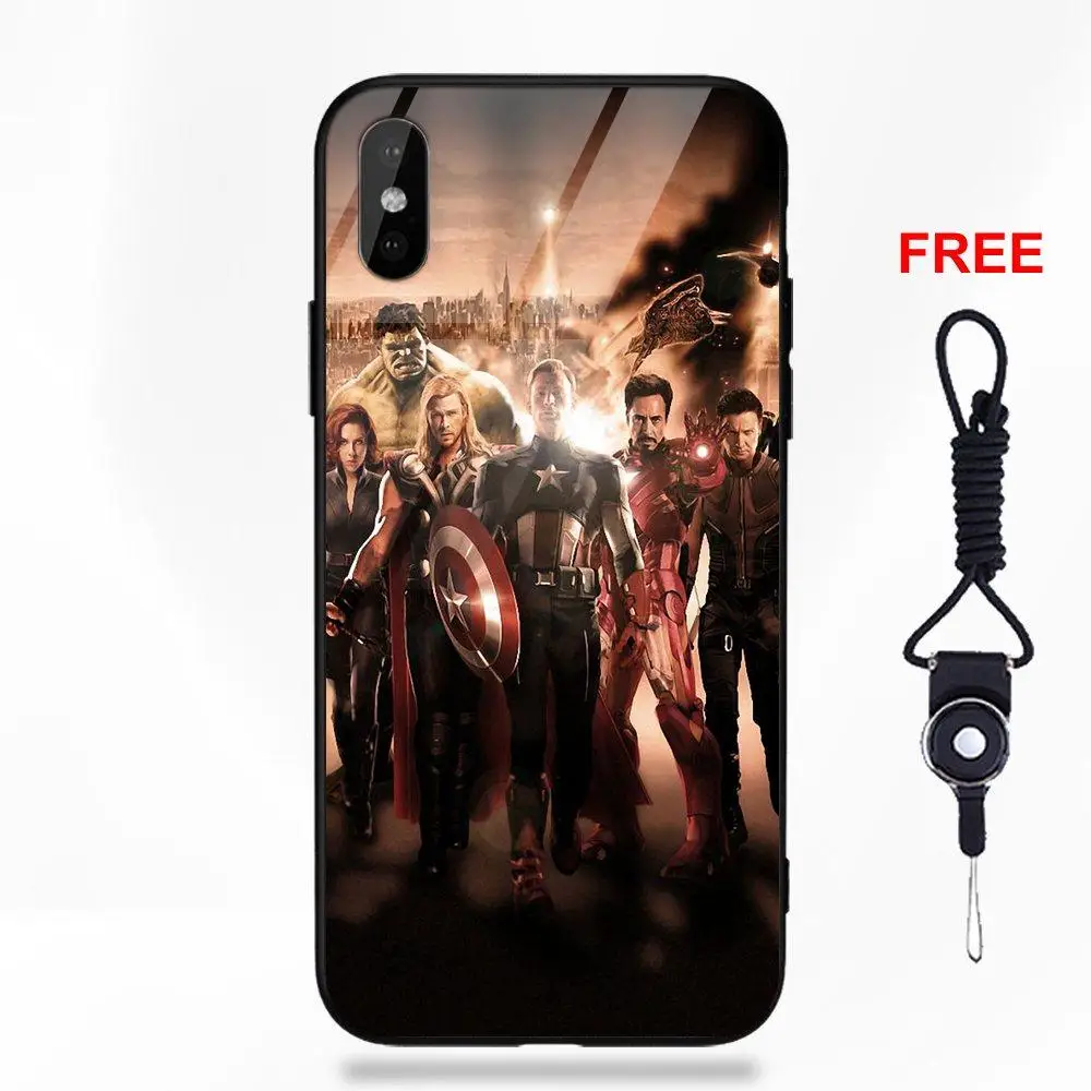 Цитата чехол из закаленного стекла тонкий для Redmi 5 Note 5A 6 для Galaxy S8 S9 Plus huawei Honor 7X P20 Lite mate 10 Pro Мстители