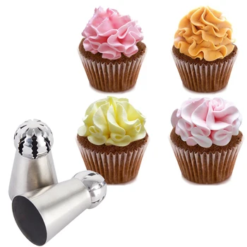 

3pcs/Set Cupcake Nozzles Stainless Steel Torch Shape Icing Piping Set Ice Cream Pastry Tips Decoration Cakes Kitchen Baking Tool