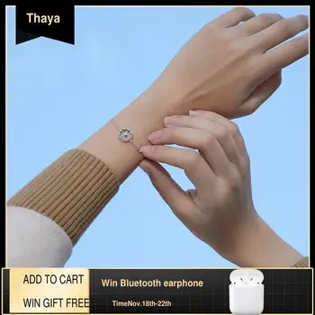 

Thaya Sky Mirror Design Bracelet Classic 925 Sterling Silver Handmade Crystal Bracelet for Woman Elegant Special Jewelry