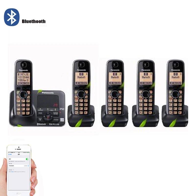 Five Handset беспроводной телефон с Bluethooth ответ машина для офиса дома черный|Телефоны|