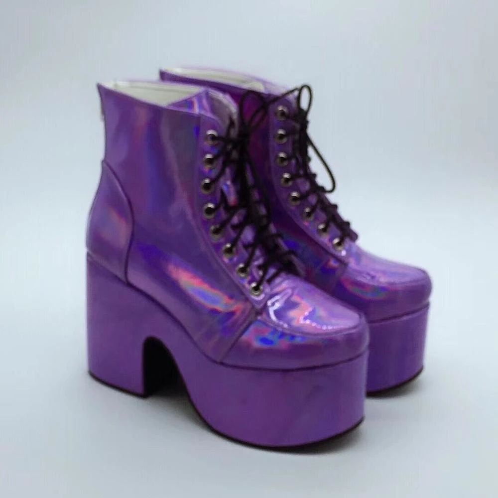 lavender ankle boots