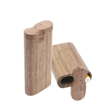 

1PC New Portable Rotating Type Wood Cifaretter Boxes Tobacco Holder Box Storage Container Smkoing Tobacco Pipe Accessories