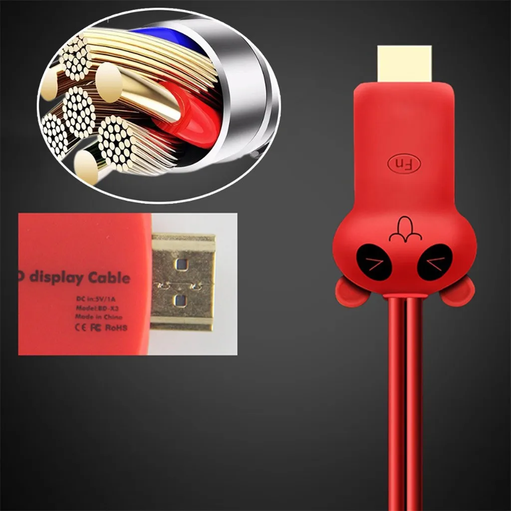 20 универсальный адаптер кабель USBC Micro-USB к HDMI 4K кабель HDTV Цифровой AV адаптер для Apple Android