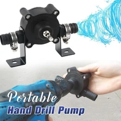 Portable Hand Drill Pump Mini Hand Self-Priming Liquid Transfer Oil Fluid High Pressure Water Pump Home Garden Outdoor Tool