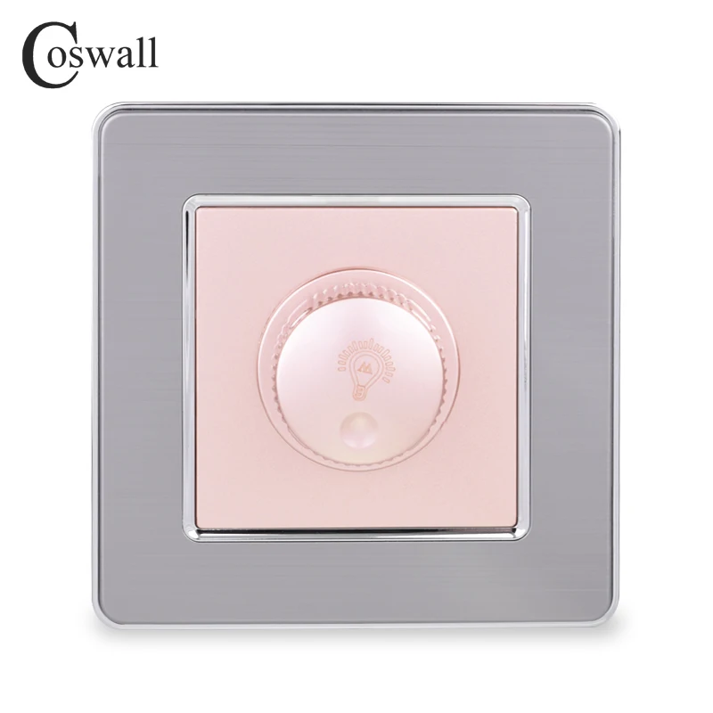  COSWALL Lamp Dimmer SCR Regulator Only For LED Light Stainless Steel Panel Wall Light Switch 16A 15 - 32892681012