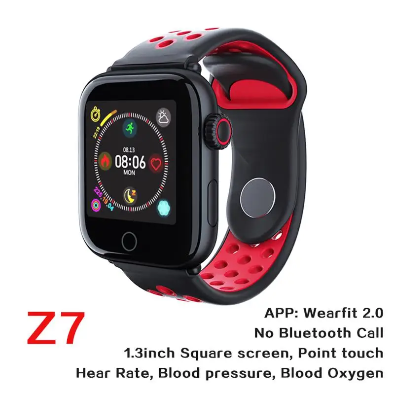 Z7 Black and red 696 Z7 умный Браслет контроль артериального давления контроль качества сна мультиспортивный режим многофункциональный браслет - Цвет: Z7 Black and red