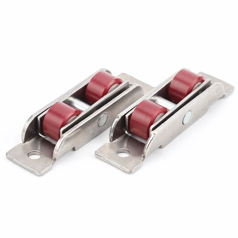 Sliding Door Roller Sliding Door Pulley 4Pcs 77/88Type Flat/Concave Double Wheel Plastic steel Slide Doors Window pulley U-type ultra-silence Wheel