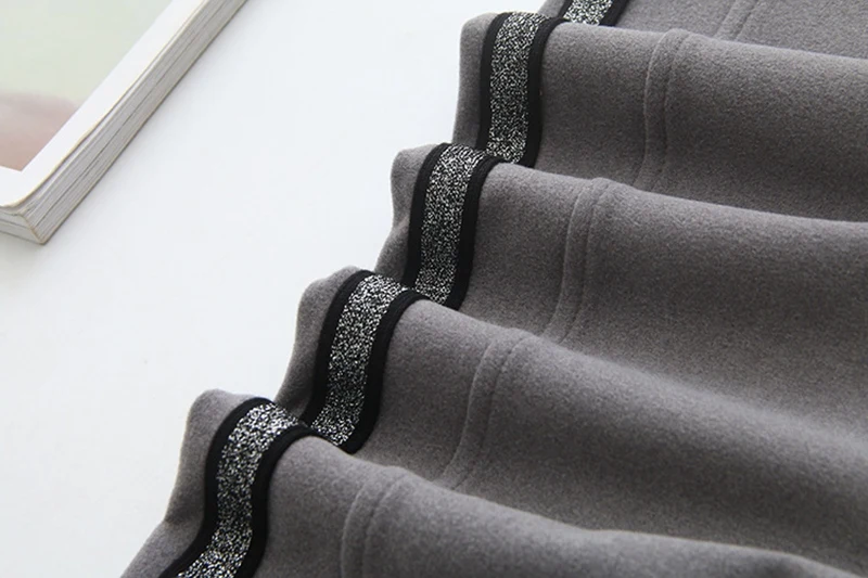 Большие размеры брюки с эластичной талией 5XL 6XL серые черные женские брюки повседневные боковые полосы KKFY3946