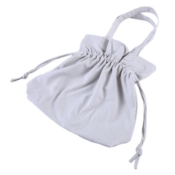 

Solid Color Simple Cloth Canvas Bag New Shoulder Bag Drawstring Design Big Reusable Shopping Green Folding Female Beach Bag