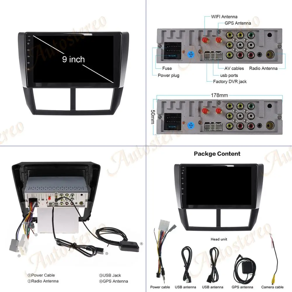 Android 10.0 6+128G 360 CAM For Subaru Forester WRX 2008-2014 Car Radio GPS Multimedia Player Carplay Auto Navigation Head Unit