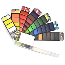 42 цвета, набор Пигментных красок, одноцветная акварель, с акварелью, для рисования, красок воды, складной костюм