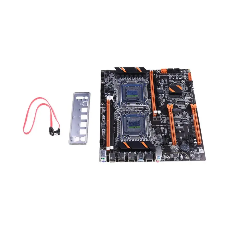 Материнская плата LGA2011 с двойным процессором X79 материнская E5 4 * DDR3 DIMM для