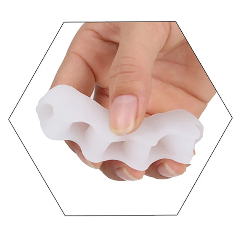 Five Hole Toe Corrector Separator Care Flip Finger Protector Soft Sub Toe Thumb Separate Feet Device 5