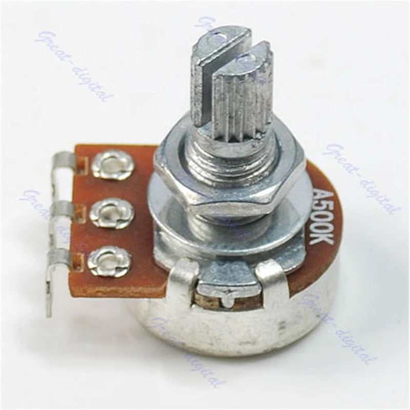 OOTDTY A500K potentiomètre cannelé Pot guitare électrique basse effet