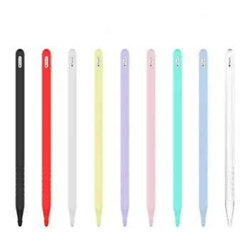 

Portable Soft Silicone Stylus Pen For Apple Pencil 2 Case for iPad Pro Tablet Touch Pen Protective Sleeve Cover Colorful Pouch