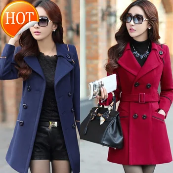 

Cashmer England Style Coat Women Slim Women's Woolen Jacket Fashion Coat and Jacket