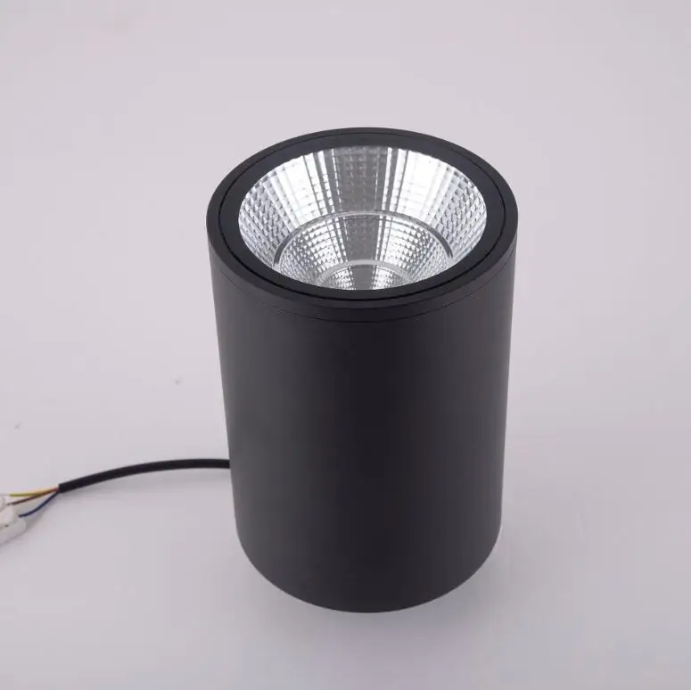 Waterproof Ip65 Round high power led ceiling lamp surface mounted 7W 12w 20w 30w COB ceiling light AC90-265V RA>90