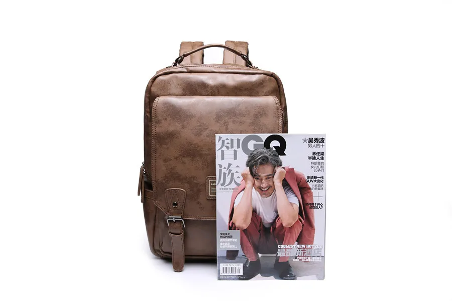 Ретро кожаный рюкзак для студентов простой компьютер большой емкости рюкзак Противоугонный Водонепроницаемый роскошный рюкзак