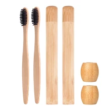 Набор из экологически чистых бамбуковых трубок для зубных щеток, Дорожный Чехол ручной работы, деревянный держатель для зубных щеток, портативная упаковка для путешествий
