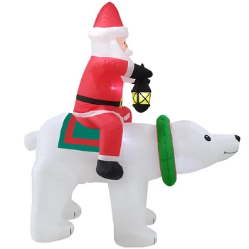 

Christmas Inflatable Outdoor Decoration Blow up Santa Clause Riding White Bear/Santa Clause Climb Tree BV789