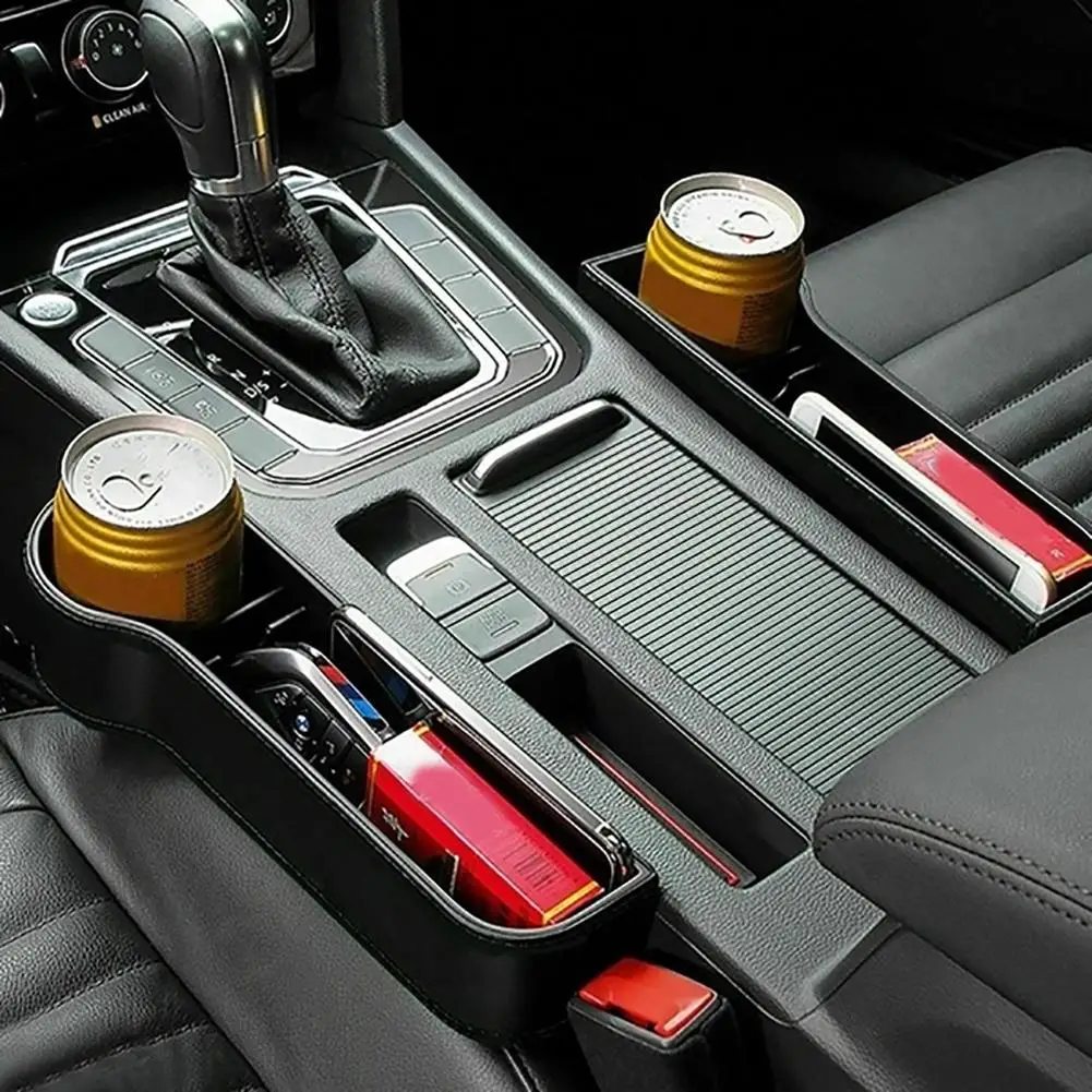 Console Side Pocket with Coin Collector Car Seat Catcher Car Organizer Syfinee Car Seat Crevice Storage Box Cup Drink Holder Organizer Auto Stowing Large Capacity Storage Case Car Seat Gap Filler