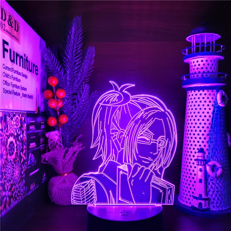 Attack On Titans Amine 3D Lamp Hange Zoe LED Night Light for Kids Room Decor Color Changing luminaria Illusion Table Lamp Gifts