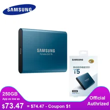 SAMSUNG Внешний SSD T5 USB3.1 USB3.0 250 ГБ 500 ГБ 1 ТБ жесткий диск Внешние твердотельные накопители HDD для ноутбука компьютера настольного ПК 240 гб ссд ssd жесткий диск ssd внешний внешний жесткий диск