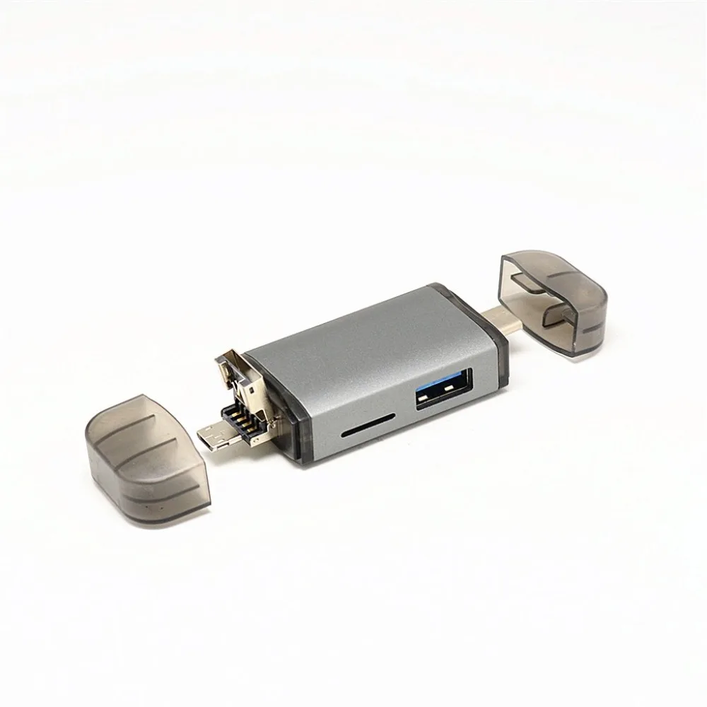 Все в одном USB считыватель карт памяти Адаптер для SD TF type-C Micro-USB тонкий и портативный дизайн Широкая совместимость