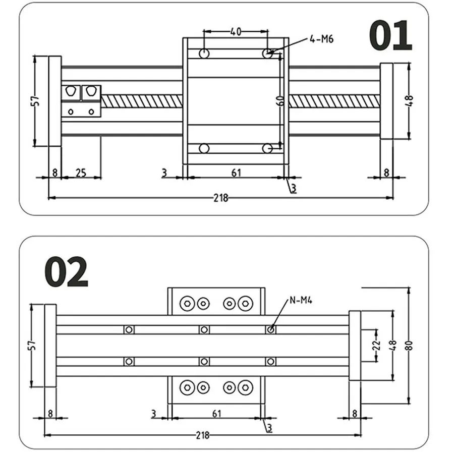 Werkseitiger Linear schienen satz, SBR20 Linear schiene HGR20 Linear führungen S