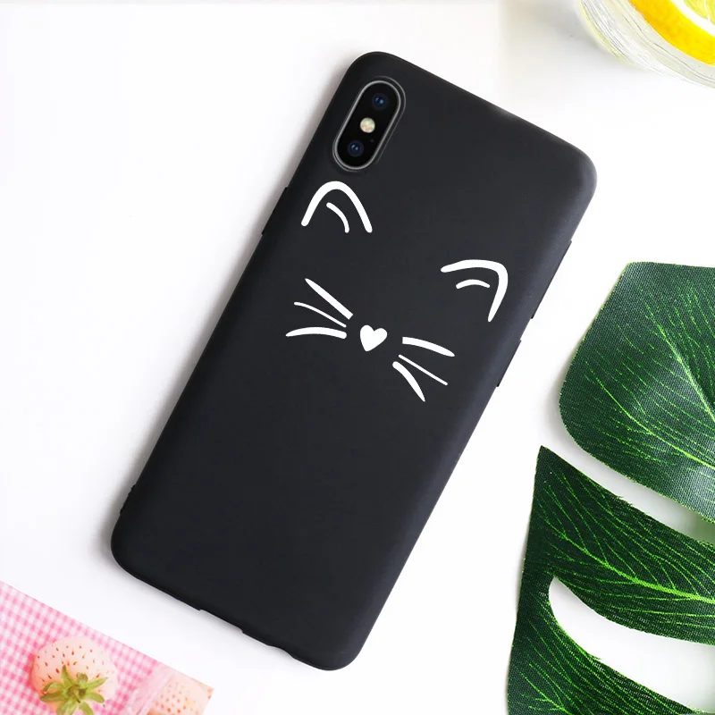 Cute Cats Silicone Cases For Samsung Galaxy A50 A20e A2 Core A10 A30 A20 A40 A60 A70 A9s A9 Star Pro A9 Soft TPU Back Cover - Цвет: blackI044