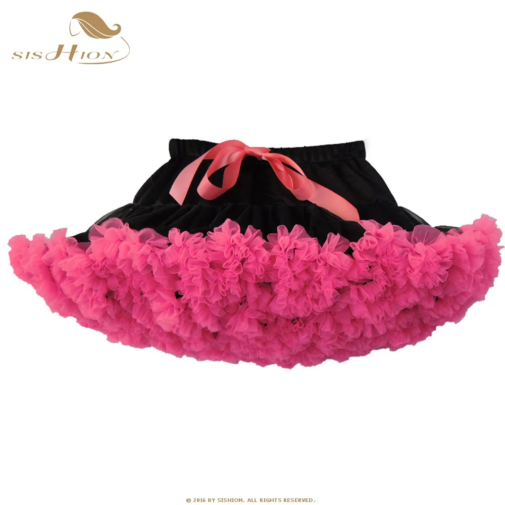 Rose Red SISHION/осенне-зимняя Рождественская сетчатая юбка, Женская бальная юбка-пачка, однотонная плиссированная мини-юбка с бантом, сексуальные юбки QY0383 - Цвет: Rose Red