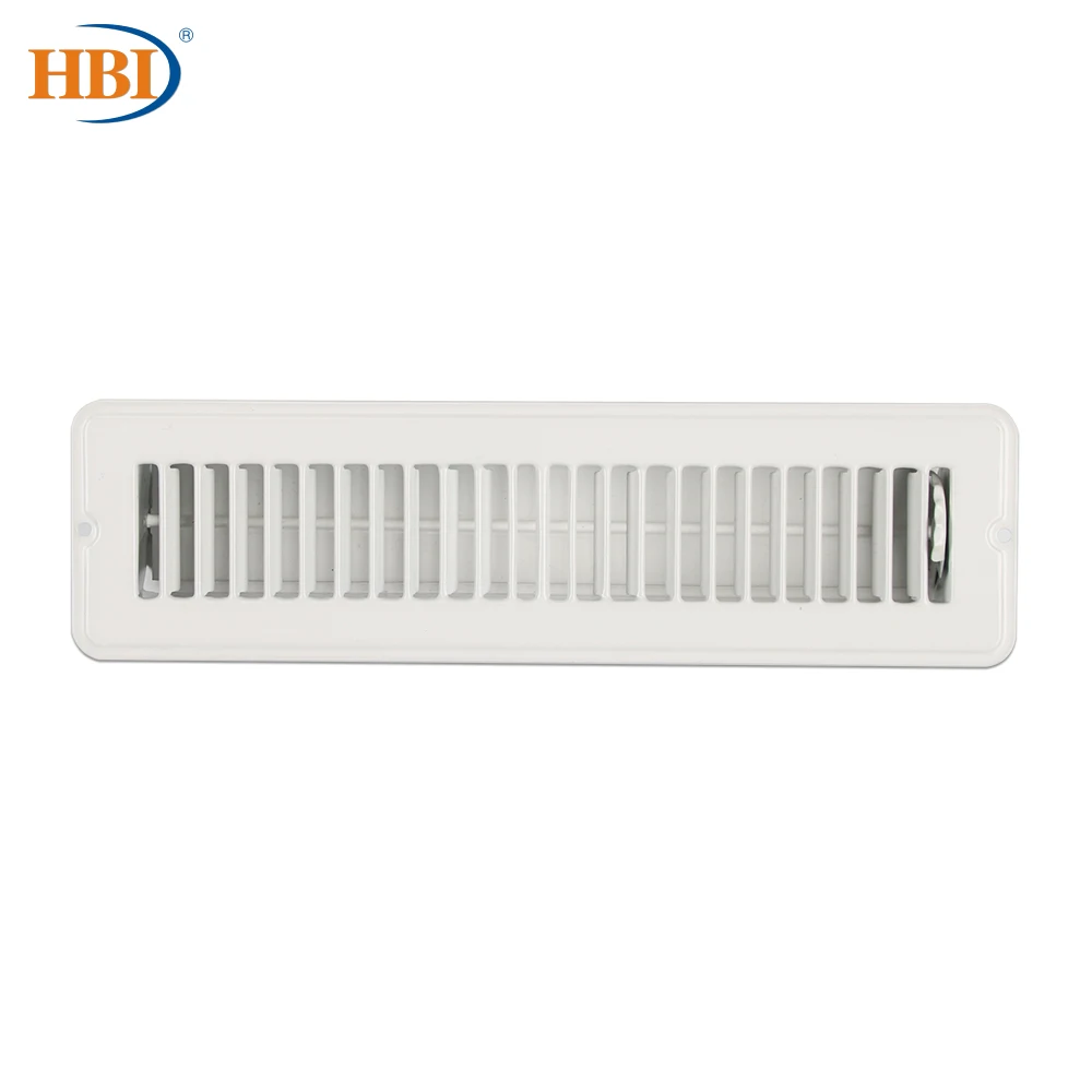 

HBI 2" X 12" White Floor Air Register Floor Diffuser with Holes for RV and Home Rectangular Alloy Steel