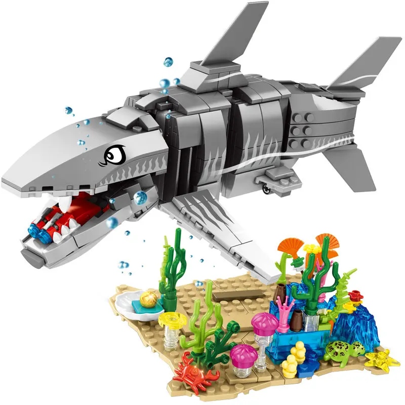 625 шт. Детский конструктор Megalodon Shark | Игрушки и хобби
