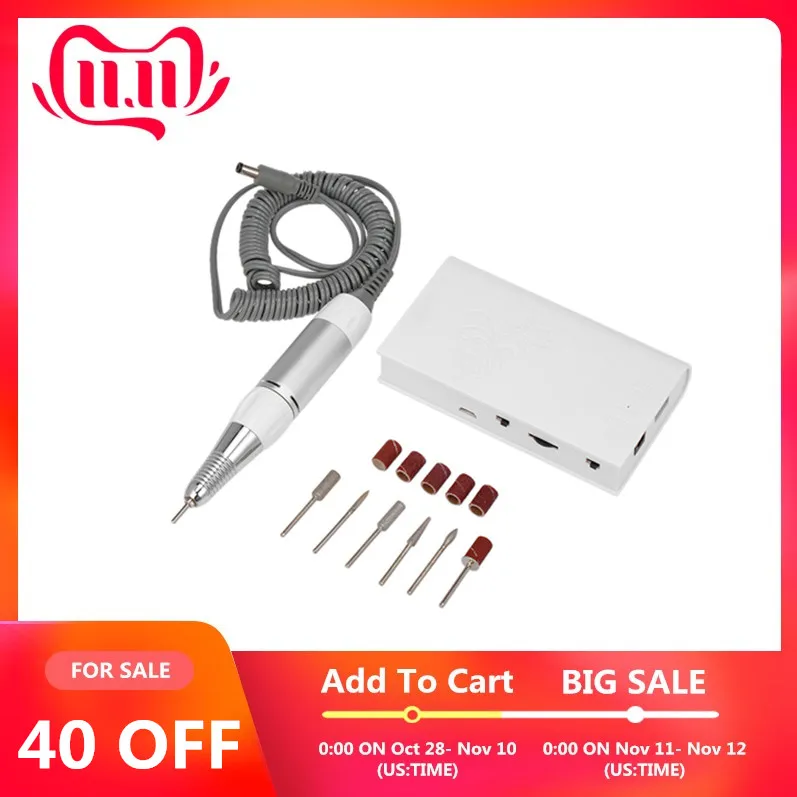 

30W 30000RPM Cordless Electric Nail Drill Machine Set Nail Polisher Glazing Machine Pedicure & Manicure Tool Nail Care Set