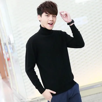 

2019 Winter New Sweaters Turtleneck 7 Colors soft Jumpers Cashmere and wool Knitting Pullovers men clothes tops