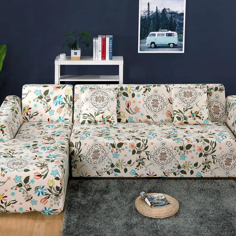 Sofa-slipcover плотная обертка все включено скольжению секционный эластичный Полный угловой диван крышка l-образный диван 1/2/3/4 местный 1 шт